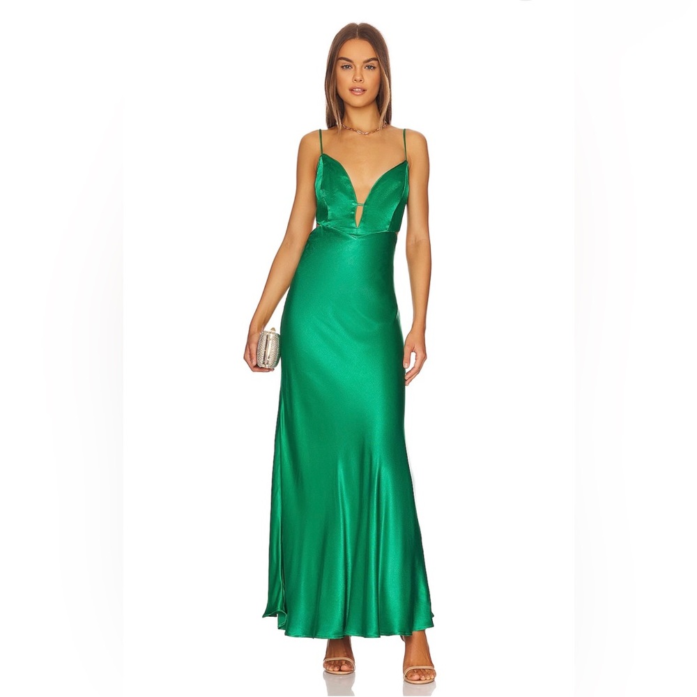 KARLOTTA SLIP DRESS IN FERN